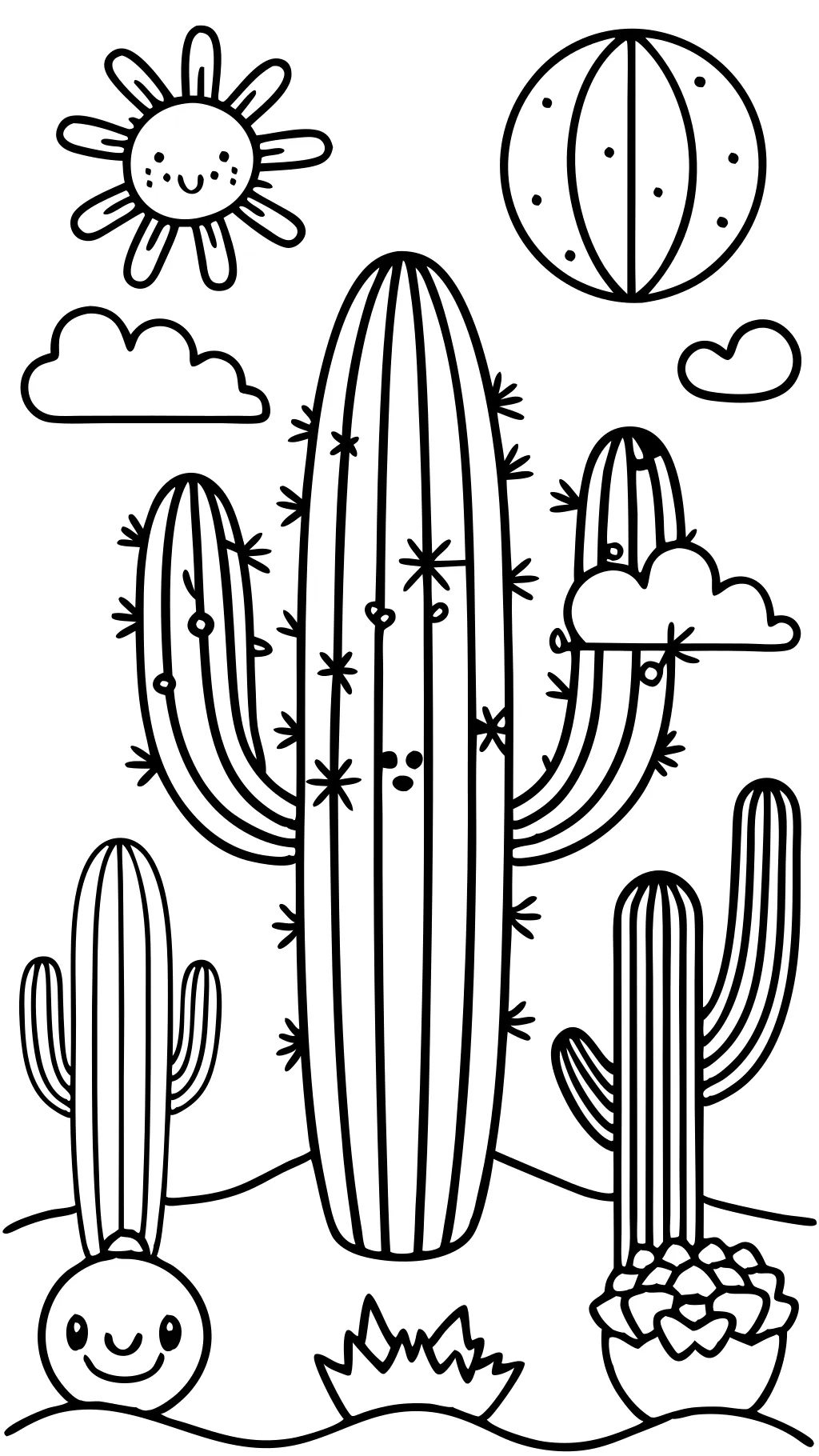 coloring pages cactus